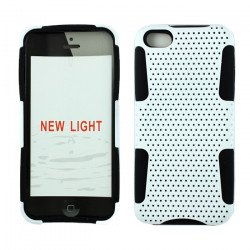 iPhone 5C Mesh Hybrid Case (White - Black)